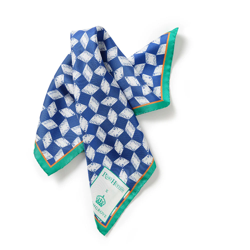Carpet Garden Silk Pocket Square – Available in Blue & Green - Image 3