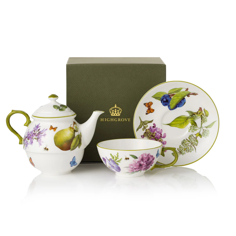 Highgrove Gardens Fine Bone China Tea for One Set - Image 3