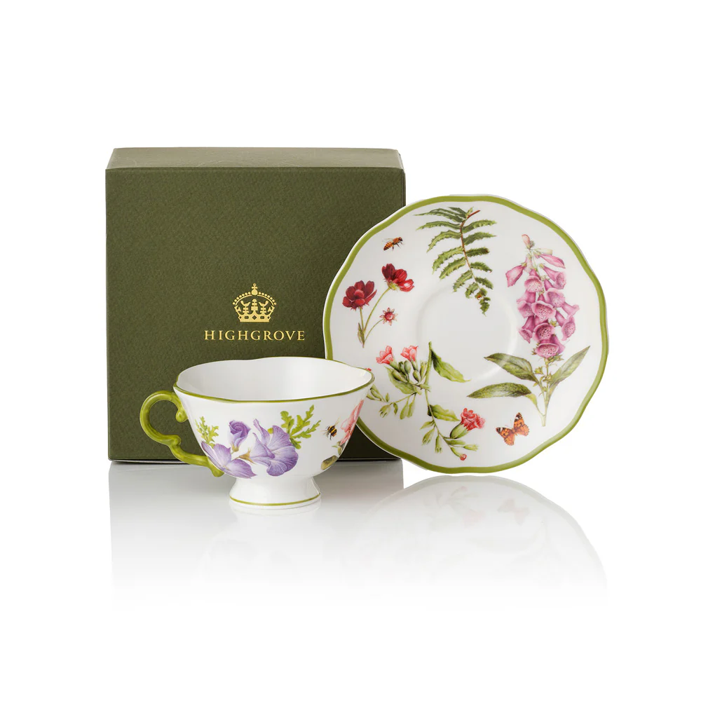 Highgrove Gardens Fine Bone China Teacup & Saucer - Image 3