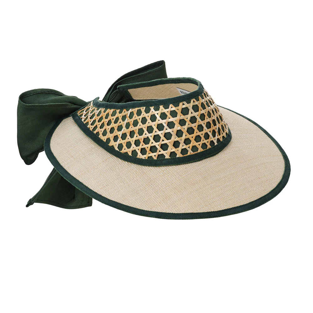 Highgrove Visor – Artisanal Straw & T’nalak Headpiece