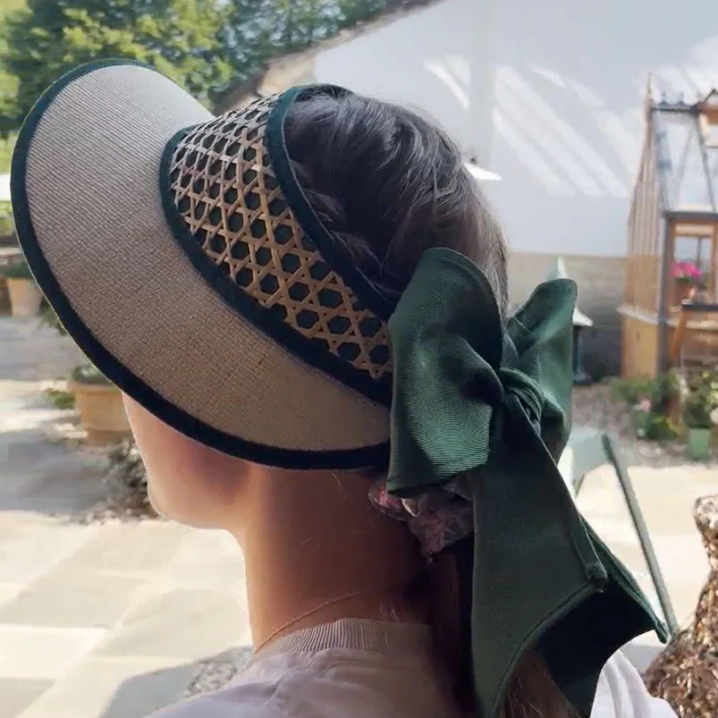 Highgrove Visor – Artisanal Straw & T’nalak Headpiece - Image 5