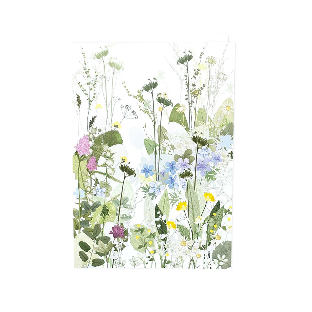 Highgrove Wildflower Meadow Cranesbill and Cowslips Greeting Card