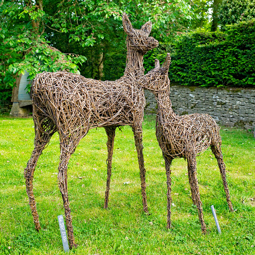 Roe Fawn Deer Willow Sculpture - Image 2