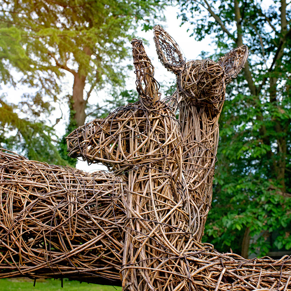 Roe Fawn Deer Willow Sculpture - Image 3