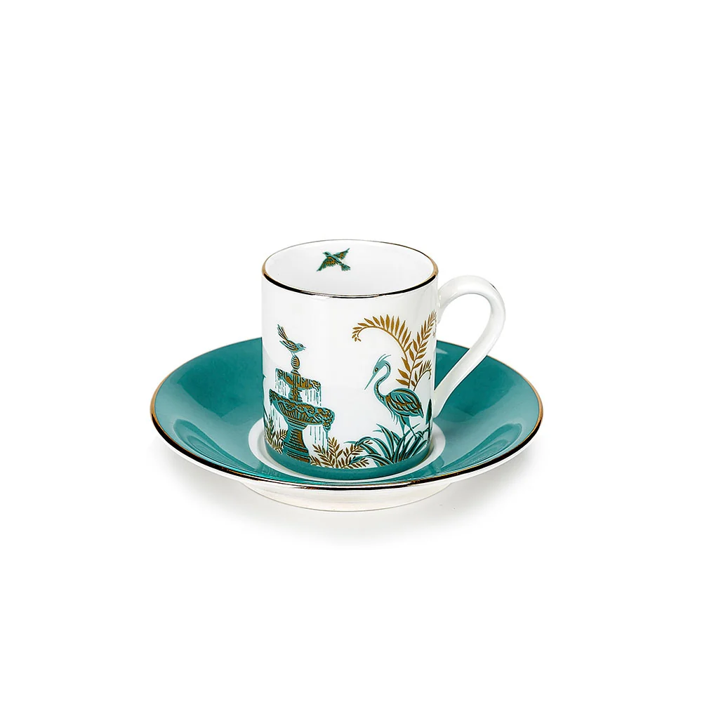 Royal Gardens Fine Bone China Espresso Cup and Saucer - Image 2
