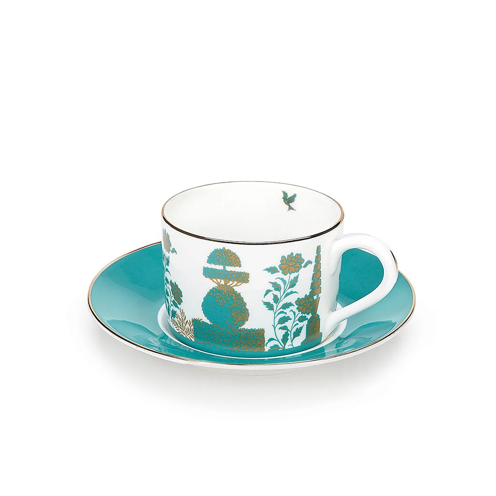 Royal Gardens Fine Bone China Teacup and Saucer - Image 2