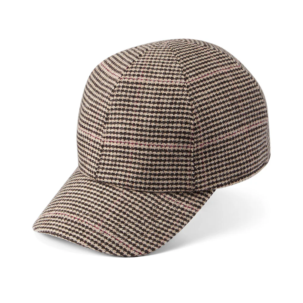 Tetbury Beige Check Baseball Cap