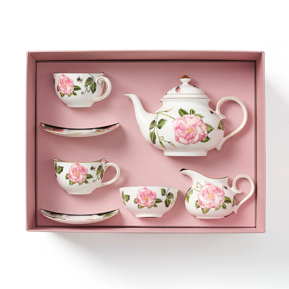 The King's Rose Fine Bone China Tea for Two Set
