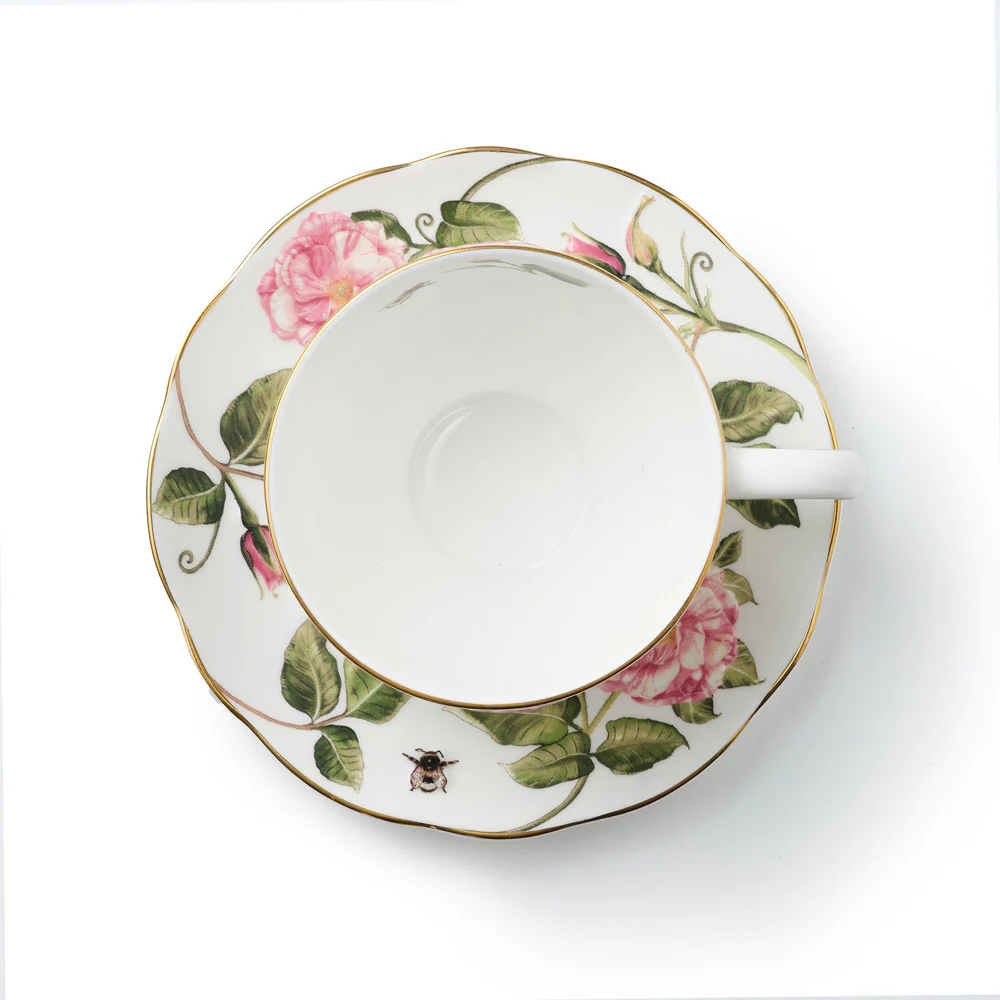 The King's Rose Fine Bone China Teacup & Saucer - Image 4